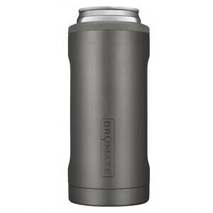 NEW BRUMATE hopsulator slim 12oz can cooler in black stainless